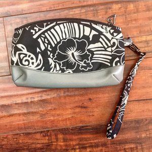 Handmade Polynesian Print Wristlet Black Gray
